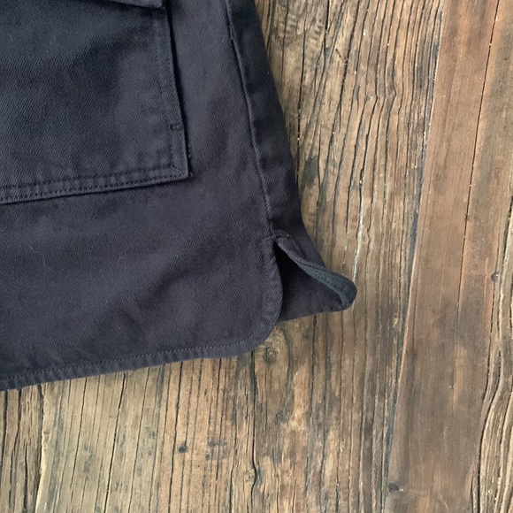 7 For All Mankind Black Denim Button-Down Romper with pockets 100% Cotton - Picture 10 of 14